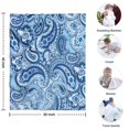 thumbnail image 4 of Blue Paisley Pattern Blanket,Comfortable Soft Flannel Throw Blanket,All Season,Warm Lightweight Blankets for Sofa Bed Couch Living Room Chair,30"x40", 4 of 4