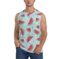 thumbnail image 3 of Uemuo Watermelon Pattern Men's Sleeveless T-Shirt,Muscle Athletic Tank Top, Moisture-wicking Quick-dry Breathable Classic Tee Top for Gym Run Outdoor Sports-X-Large, 3 of 8