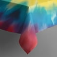 thumbnail image 3 of Colorful Rainbow Tie Dye Spiral Pattern Rectangle Tablecloth 60"x84",Waterproof Polyester Rectangle Table Cloth, Wipeable Spillproof Polyester Tablecloth for Dining, Camping, Indoor and Outdoor, 3 of 5