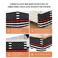 thumbnail image 6 of Red White Stripe Fireman American Flag Bed Skirt Queen Size, Fire Fighter USA Flags Wrap Around Bed Skirting with Adjustable Elastic Strap, Dust Ruffle Pleated Bedskirts 16 Inch Drop for Bedroom Beds, 6 of 9