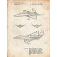 thumbnail image 2 of Borders, Cole 15x18 White Modern Wood Framed Museum Art Print Titled - PP972-Vintage Parchment Northrop F-23 Fighter Stealth Plane Patent, 2 of 4