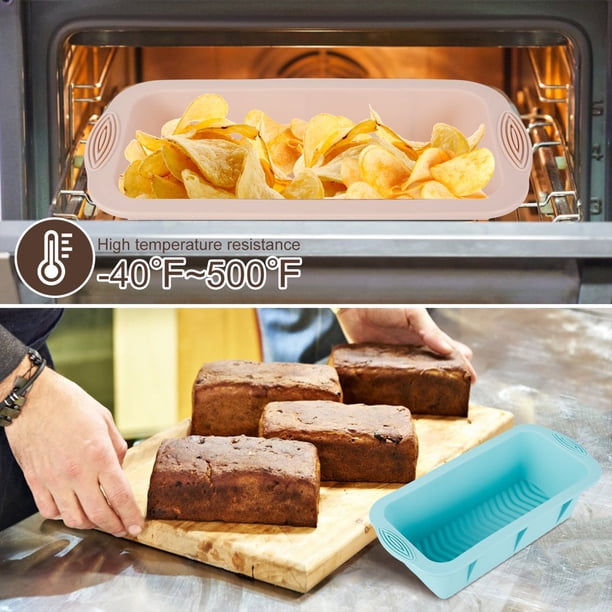 3-Piece Silicone Loaf Pan Set (9.84x4.72 In) - Non-Stick, Oven/Microwave Safe, Food Grade, 3 Colors