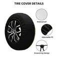 thumbnail image 2 of Pofeuu Cartoon Honey Pot Bee Sunflower Print Spare Tire Wheel Cover for Car Truck SUV Camper Universal Fit Spare Tire Cover RV Spare Tire Covers-16 inch, 2 of 6