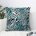 thumbnail image 6 of YFYANG Square Decorative Throw Pillow Case (Without Pillow Insert), Blue Zebra Stripes Print Pattern Bedroom Sofa Car Cushion Cover, 20"x20", 6 of 9