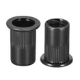 thumbnail image 7 of Uxcell Rivet Nuts Carbon Steel Knurled Flat Head Insert Nut Fastener Black M10 20 Pcs, 7 of 7