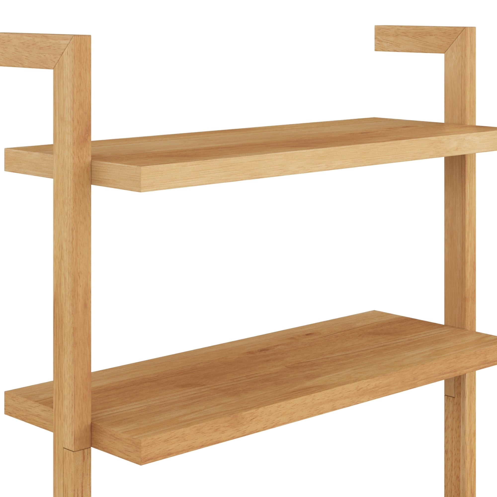 Nathan James Beacon Bohemian 5 Tier Bookshelf, Wall Mounted Bookcase, Solid Wood Bookshelf in Warm Pine