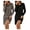 Black,leopard, variant on Women's Sleepshirts Long Sleeve Nightshirt Round Neck Sleepwear Pajama Dress 2 Pack Button Down Nightgown