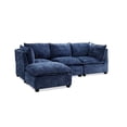 thumbnail image 4 of LUCKHAO Oversized Modular Sectional Sofa with Movable Ottoman, Chenille Cloud Couches Set for Living Room, Modern DIY Combination Convertible U / L Shaped Sofas, 4 of 7