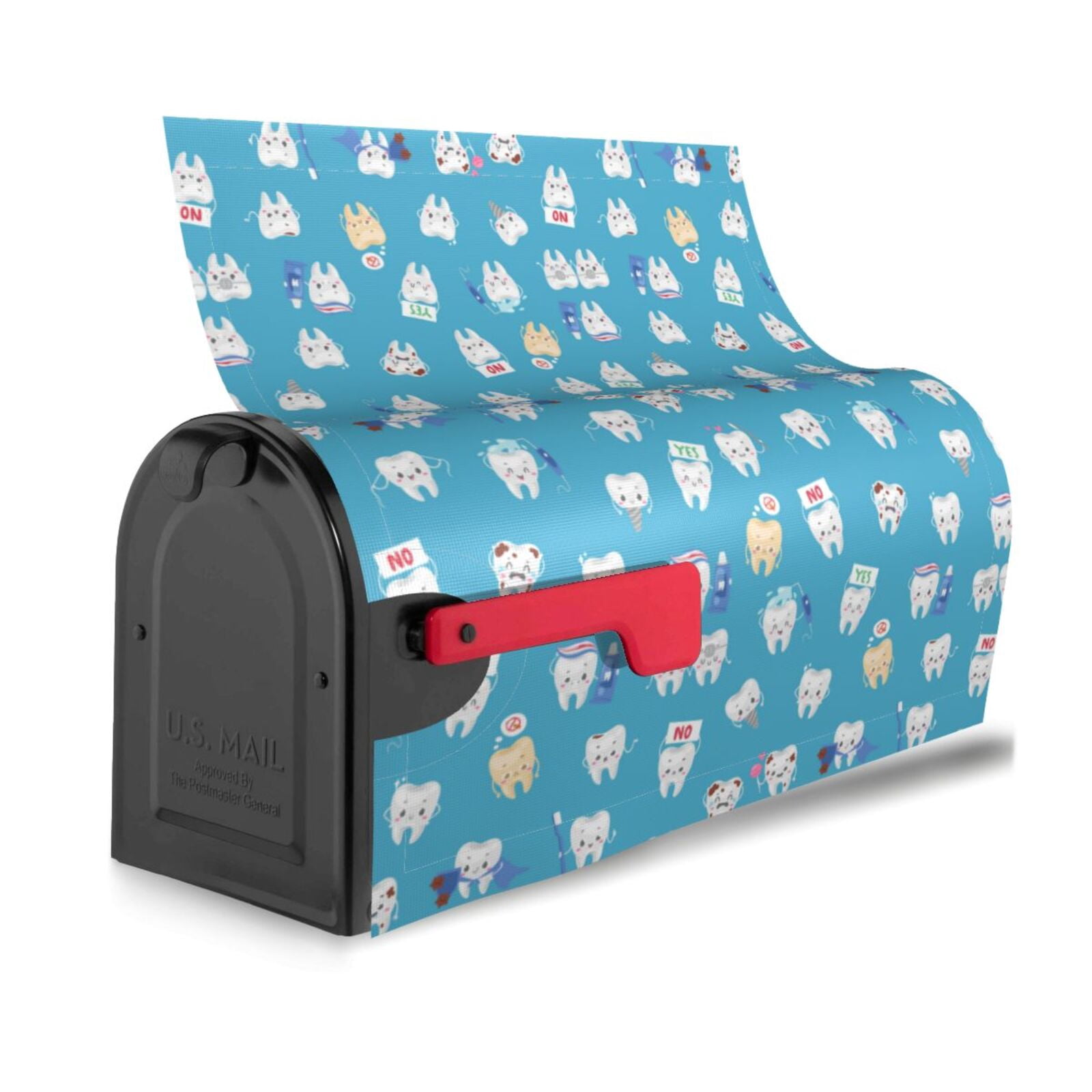 Picia Healthy And Ill White Teeth Magnetic Mailbox Cover Standard Size-21x18 in