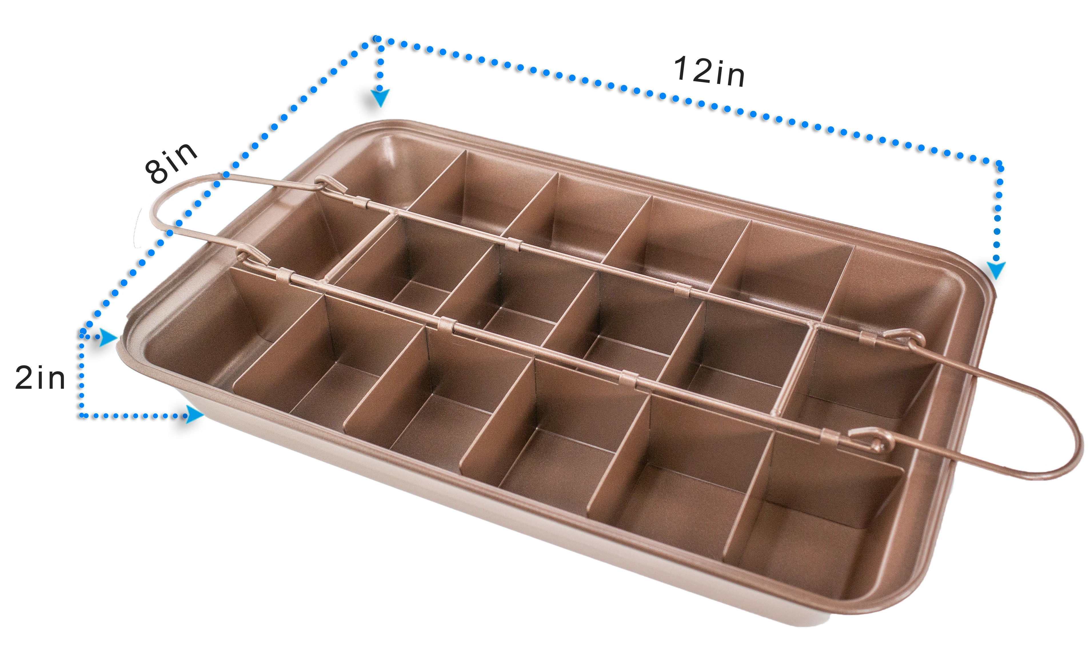 Copper Chef Brownie Pan with Adjustable Separator,Lid & Easy-Lift
