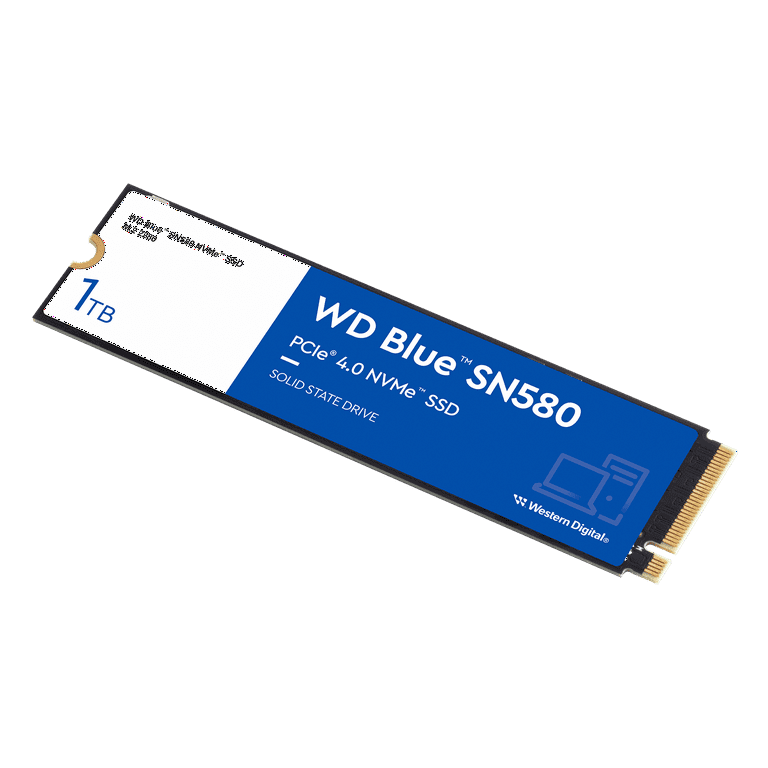 WD Blue 1TB SN580 NVMe SSD - WDS100T3B0E, Internal Solid State