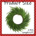 thumbnail image 2 of Watayo 2 Pcs Christmas Norfolk Pine Garland, 6 Dense Real Touch Pine Garland Ornament, Realistic Artificial Pines Greenery Garlands for Mantle, Table, Fireplace, Indoor, Outdoor Xmas Decoration C108, 2 of 3