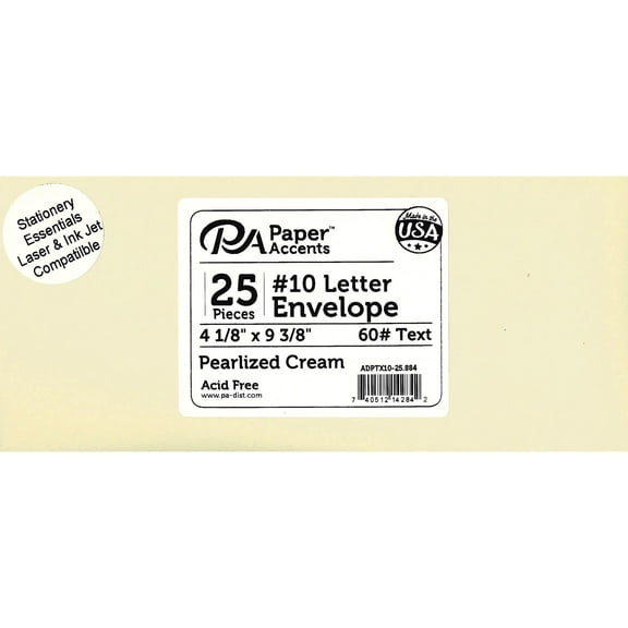 Envelope #10 Letter 25pc Pearlized Cream