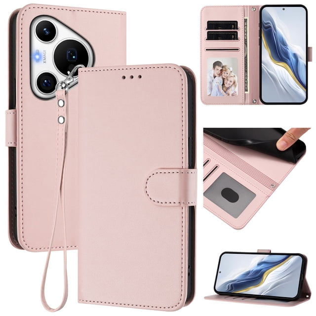 Funda Cartera GANGXUN para Huawei Pura 70 Pro – Cierre Magnético, Protección RFID, Correa Desmontable, Compatible con Carga Inalámbrica