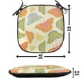 thumbnail image 4 of Butterflies Chair Seating Cushion Set of 6, Hand Drawn Sketchy Interpretation, Seat Pads for Office with Anti-slip Backing, 16"x16", Cream Multicolor, by Ambesonne, 4 of 7