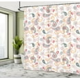 thumbnail image 4 of Ambesonne Paisley Shower Curtain, Bohemian Rose Buds Print, 69"Wx70"L, Pale Rose, 4 of 4
