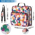 thumbnail image 2 of FORMRS Zipper Binder with Shoulder Strap 2-inch Ring 500 Sheet Capacity File Bag, White Colorful Circles, 2 of 5