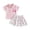 Pink, variant on Okbabeha  Toddler Baby Girl Golf Outfit Short Sleeve Polo T Shirt Golf Print Mini Skirt Set 2Pcs Clothes