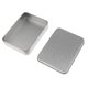 thumbnail image 2 of Rectangular Empty Tin Box Portable Storage Container Home Organizer (11.5x8.5x2.3 Cm) - Silver, As Described Silver, 2 of 4