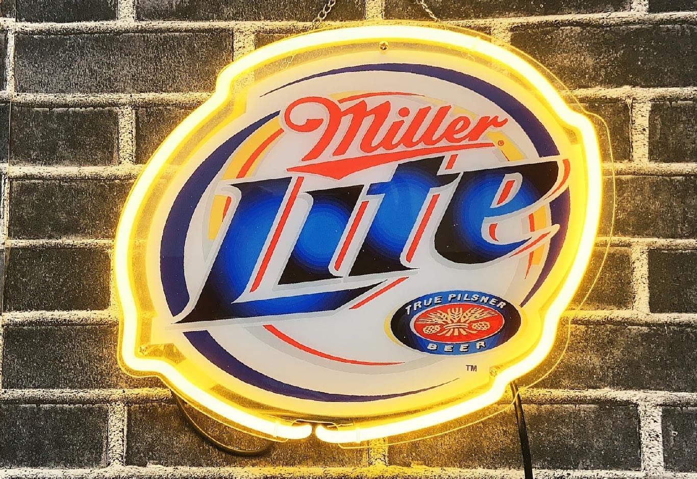 Queen Sense 14"x10" Millers Lite True Pilsner Beer Neon Sign with