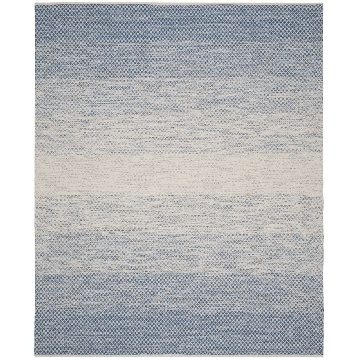 SAFAVIEH Montauk Vaughn Geometric Cotton Area Rug, Blue/Ivory, 11' x 15'