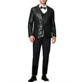 thumbnail image 2 of INSPIRE CHIC Sequin Blazers for Men's Peak Lapel Glitter Sport Coat Wedding Sparkly Suit Jacket, 2 of 5