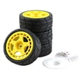 thumbnail image 1 of 12mm Hubs Car Wheel Rim Neumáticos Piezas de mejora para HPI 1:10 car DIY Accesorios Vehículos Estilo B 4 Amarillo CUTICAT Neumáticos de ruedas RC, 1 of 3