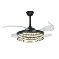 thumbnail image 3 of 42in Ceiling Fan Light LED 4 Retractable Blades Bluetooth Music Speaker 7-Color W/ Remote, 3 of 10
