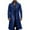 Blue, variant on Mens Leather Jacket Fall Solid Color Lapel Pocket Slim Double Trench Coat Style Belted Long Mens Jacket Red XXL