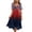 Dark Blue, variant on 250th Anniversary USA Flag Dress for Women - 1776-2026 Patriotic V-Neck Short Sleeve Midi Dress - Gradient Fireworks Graphic Print Flowy A-Line Dress for Independence Day 4th of July Party Blue S