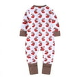 thumbnail image 2 of Bellafa Baby Boys Girls Organic Cotton Zip-Front Sleeper Pajamas, Unisex Infant Chirtmas Footless Sleep 'n Play Romper, 2 of 10
