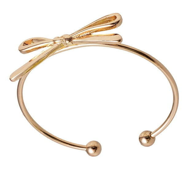 Ajustable Del Bowknot para la regala Del Partido Del Brazalete Del Pun ¢ O de Las Mujeres Oro