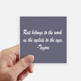 thumbnail image 1 of Qoutes Famous People Healing Rest Work Eyelid Eyes Sticker Square Waterproof Stickers Wallpaper Car Decal, 1 of 1