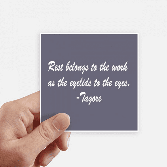 Qoutes Famous People Healing Rest Work Eyelid Eyes Sticker Square Waterproof Stickers Wallpaper Car Decal