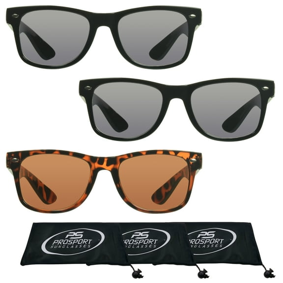 proSPORT Reading Sunglasses for Men and Women, Full Reader, Classic Black Smoke Tortoise Brown Frame, Not Bifocal