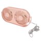 thumbnail image 2 of Mini Ventilador De Escritorio, Diseño De Rejilla De Ventilador Doble Disipación De Calor Rápida Carga USB Hoja De Ventilador Doble Cambio De Modo Dual Para Escritorio Para ANGGREK Rosa, 2 of 8