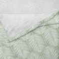 thumbnail image 4 of Ambesonne Palm Leaf Fleece Throw Blanket Pale Green Leaves Exotic 70"x90" Pale Green White, 4 of 5