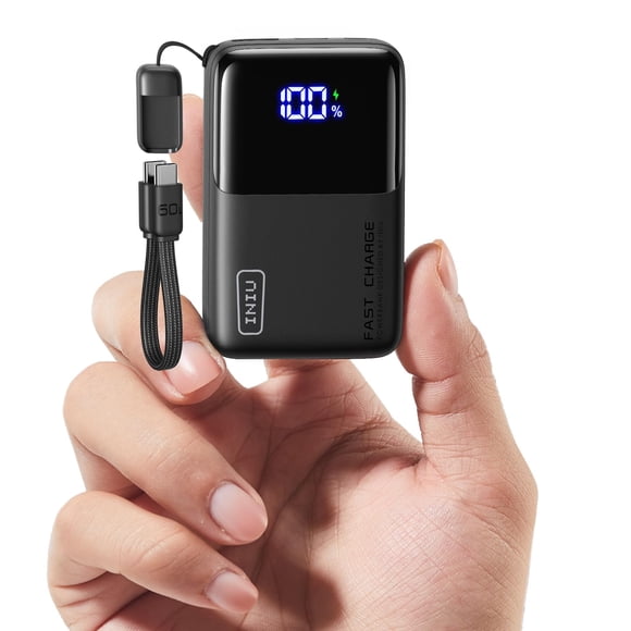 INIU Mini Power Bank, Small 45W PD Portable Charger, 10000mAh USB C in&Out Fast Charging Pocket Size Battery Pack, Travel Essentials Powerba