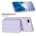 thumbnail image 6 of Dteck for iPhone 7 / iPhone 8 / SE 2022 & 2020 Card Holder Back Case with Pockets, Premium PU Leather ID Cash Credit Slots Magnetic Kickstand Flip Folio Slim Hard Protective Cover, purple, 6 of 7