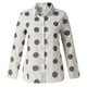 thumbnail image 3 of Camisa Blusas estampadas Tops Estilo elegante Damas con cuello en V Traje de trabajo de oficina (Gris M) Ygjytge Gris T M para Mujer, 3 of 8