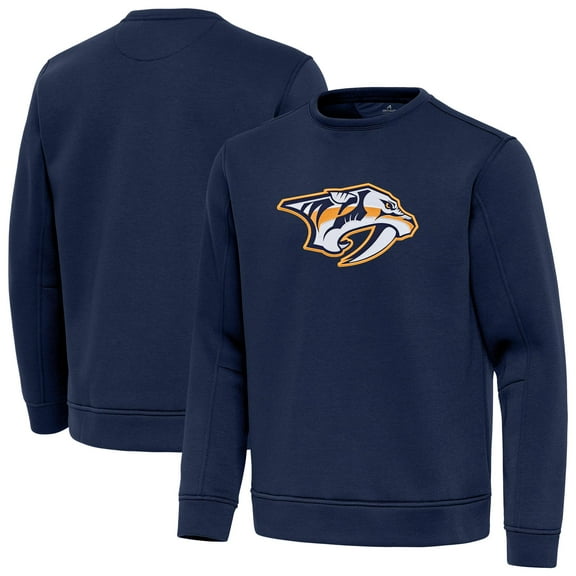 Men's Antigua Navy Nashville Predators Relevant Lightweight Pullover Sweatshirt