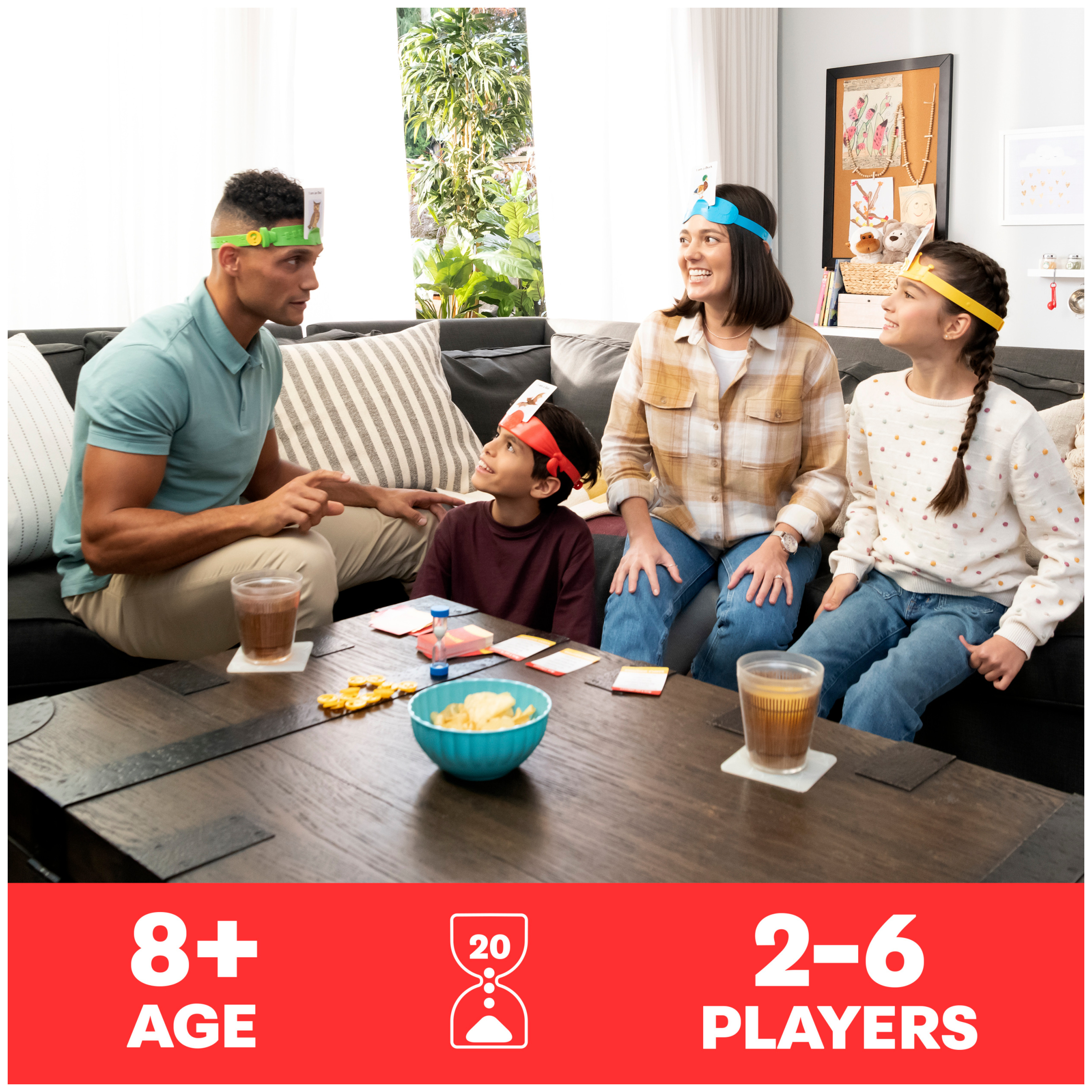 Hedbanz Picture Guessing Board Game 2020 Edition Family Games | Games for Family Game Night | Kids Games | Card Games, for Families and Kids Ages 8+ - image 3 of 9