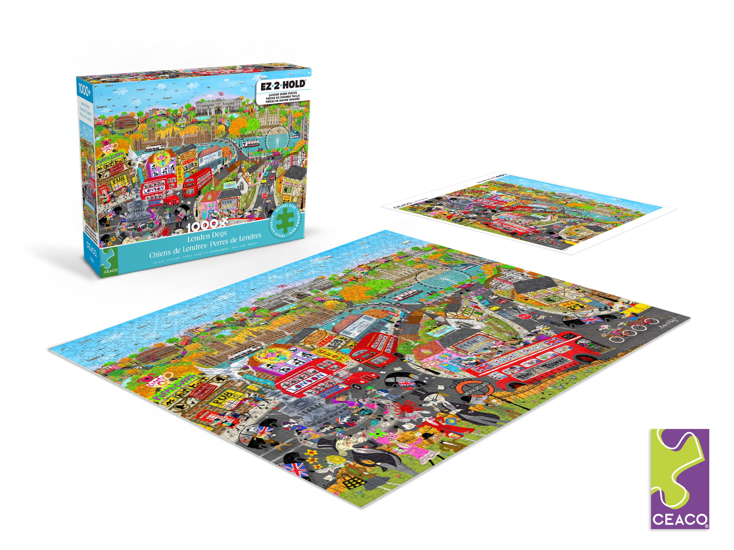 Ceaco 1000 Piece London Dogs (Amanda Haley) Interlocking Jigsaw Puzzle