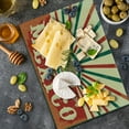 thumbnail image 5 of Mexican Cutting Board, Retro Pop Art Style Mexico Calligraphy with Tribal Classic on Grunge Image, Decorative Tempered Glass Cutting and Serving Board, Large Size, Multicolor, by Ambesonne, 5 of 5