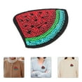 thumbnail image 6 of 5pcs Watermelon Patches Badge Fruits Embroidered Patch Applique Cartoon Iron Sew On Patches Sewing Accessories For Diy Clothes Red, 6 of 10