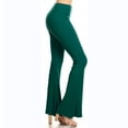 thumbnail image 2 of Women's High Waist Flared Casual, Work, Lounge Pants - Wide Leg, Forest Green, 2 of 6