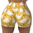 thumbnail image 2 of Haiem Funny Chicken No Front Seam Biker Shorts for Women Yoga Workout Gym Bike Shorts with Tummy Control Moisture-Wicking-Small, 2 of 9