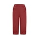 thumbnail image 4 of ICHUANYI Clearance Fashion Women Summer Casual Loose Pockest Elastic Waist Trousers Capris Pants(Red, M) ICHUANYI WER2023080905240, 4 of 5