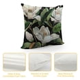 thumbnail image 4 of Vintage Floral Black White Green Cotton Linen Square Throw Waist Pillow Case Decorative Cushion Cover Pillowcase Sofa, 4 of 5