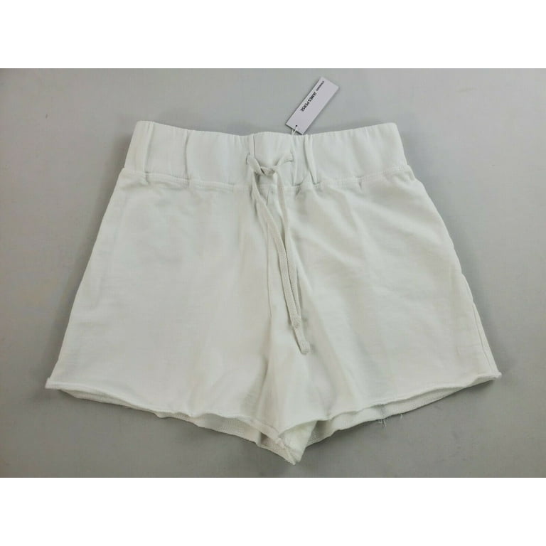 new JAMES PERSE Standard women sweat shorts WXAH4276CU white cotton sz 0 125